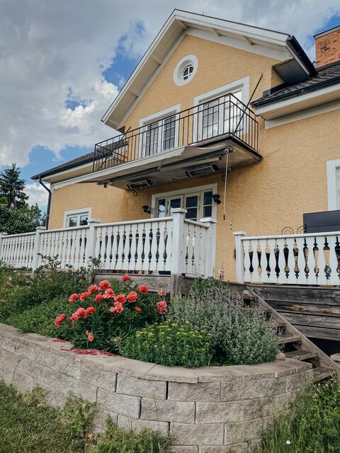 Large house on a farm with lake plot