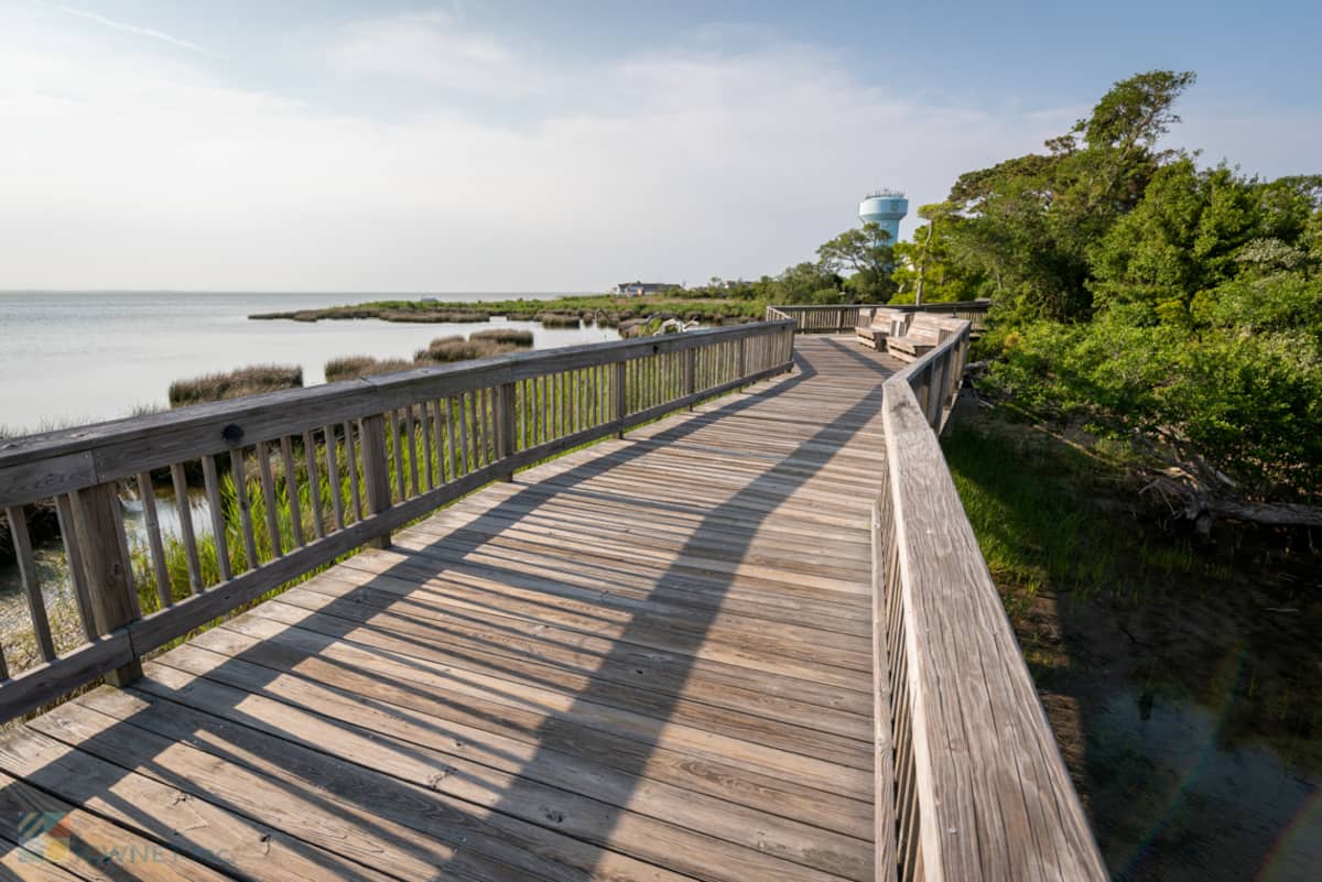 Duck Town Boardwalk, a five minute walk away