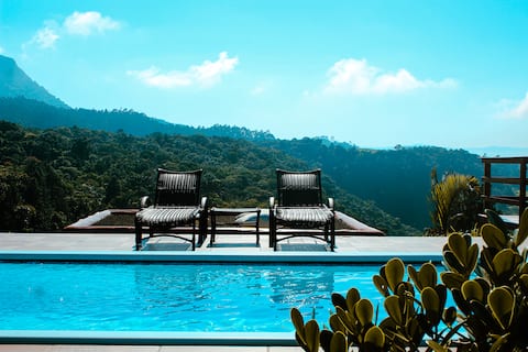 Country house in the mountains with pool.