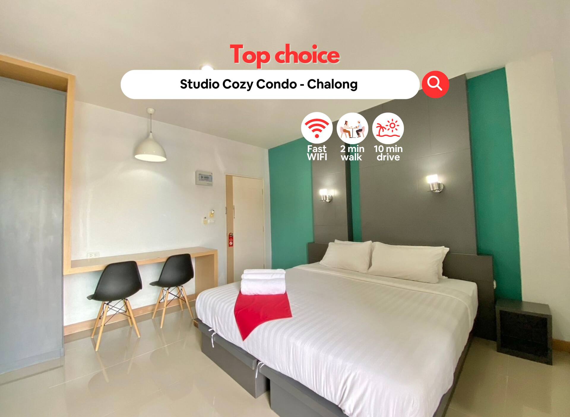 Chalong -Stunning Studio Condo| Kitchen - WIFI