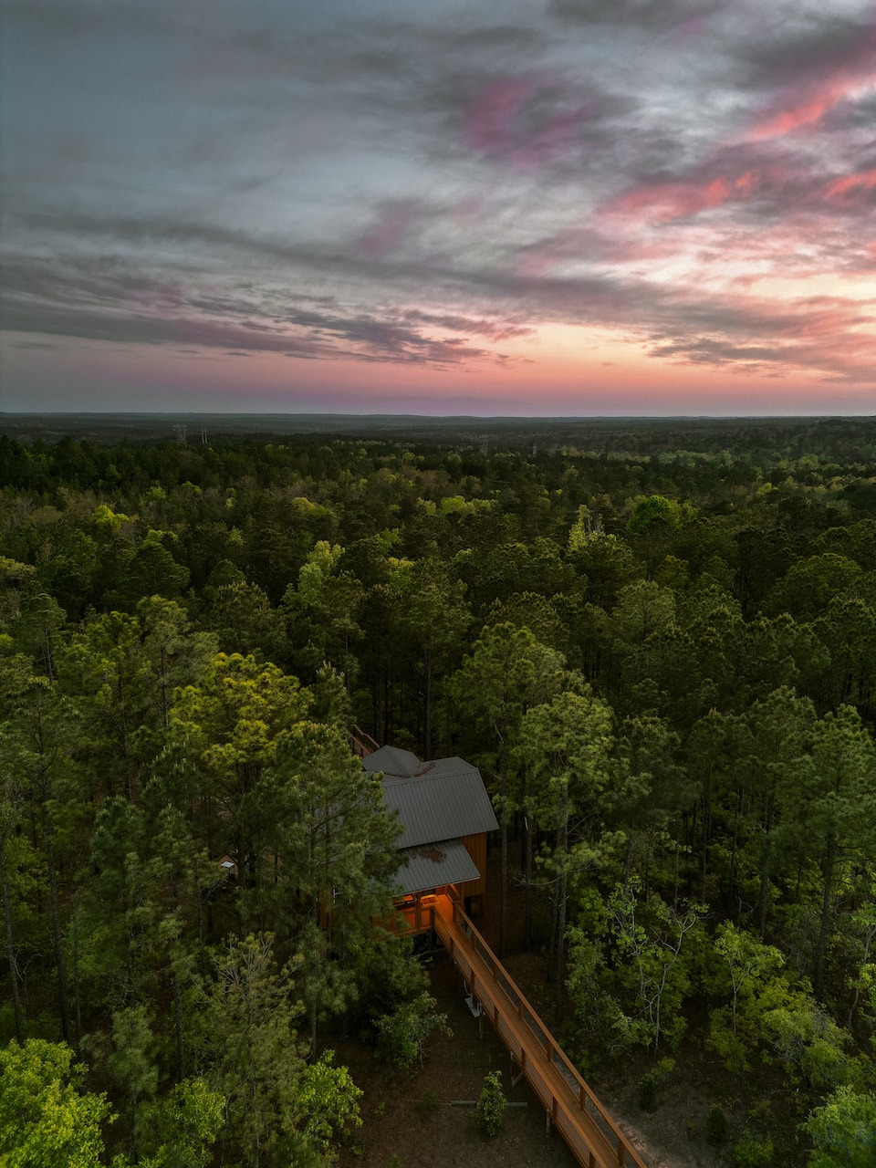 Bide in the Trees, a treehouse with a skywalk, Box Springs, Georgia, USA, photo 6 of 10