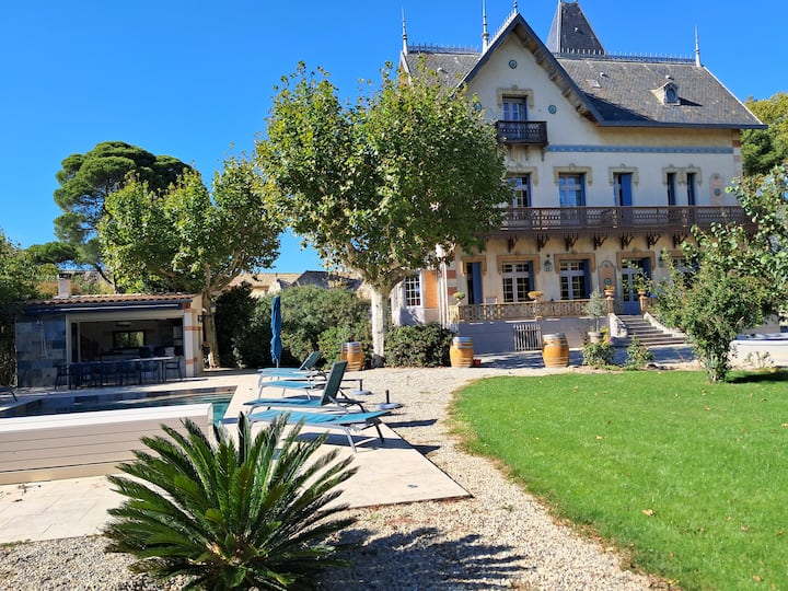 castle in Languedoc with pool