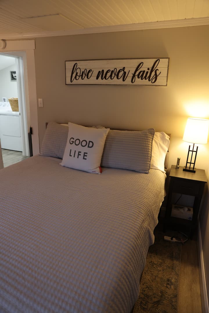 Bedroom 3 is located off the kitchen and beside the restroom.