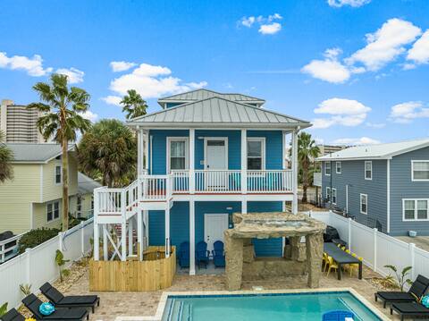 Soak & Sizzle! Pool*Waterfall*Games*Grill*Near Bch