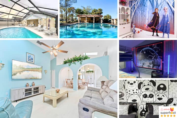 Family, Pool View, Pickleball, Themed Villa Minutes From Disney! Massage Chair~ - Florida