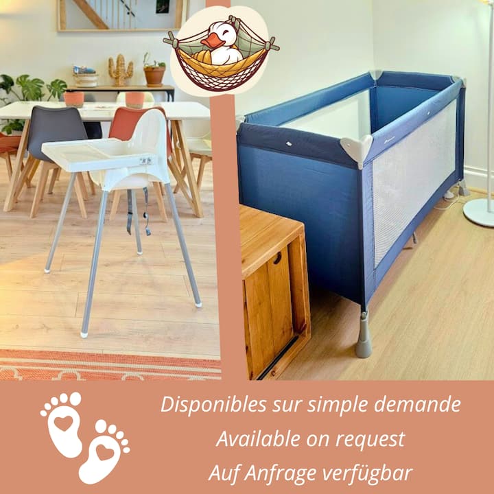 Espace de jeux et filet suspendu pour enfants