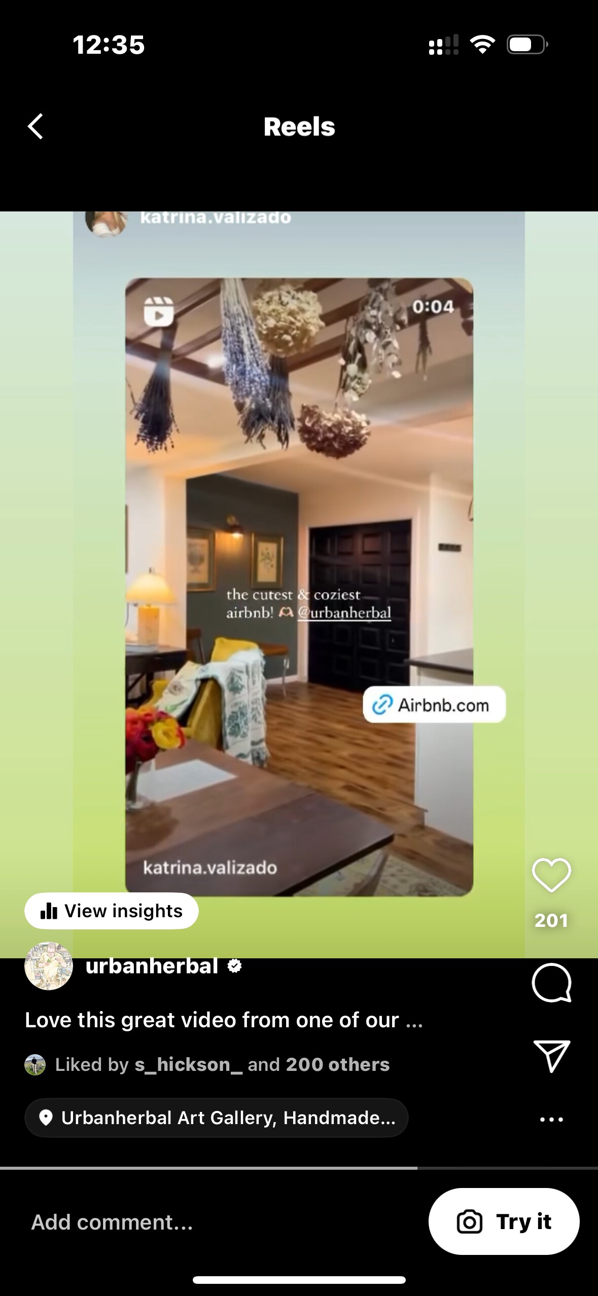 Top performing Airbnb: The Botanist's Bungalow in Monte Vista
