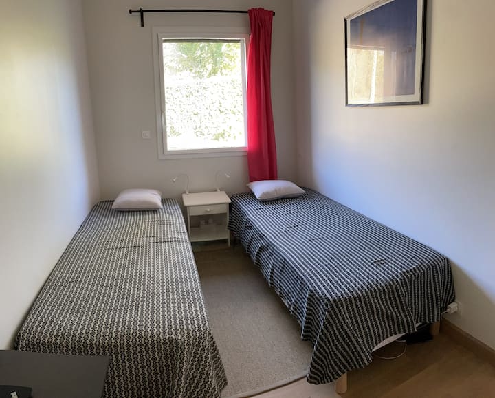 Habitación Arcilla: 2 camas individuales o 1 cama grande de 160 x 200 cm