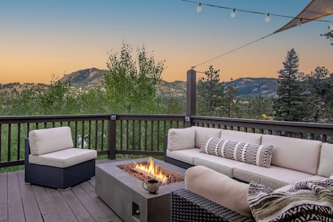 Sunset Mountain Views 5min to Town, Firepit, Grill