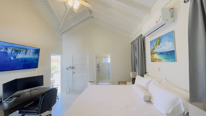 THE RUBY’s master bed was designed, build and delivered by local artisans. We support the local community. Premium linen and bedding along with room darkening shades  for a restful stay… 

Wake me up before you go…  