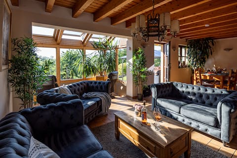 Wellness paradise with sauna and hot tub