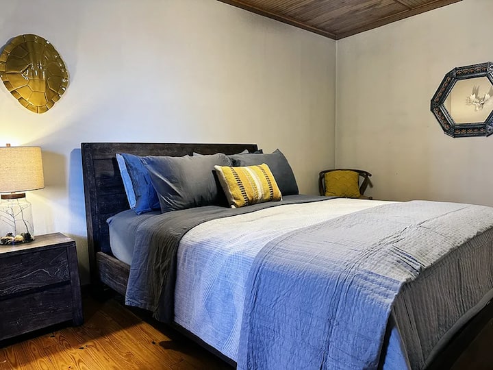 Bedroom 4, the turtle room, queen sized pillow top mattress