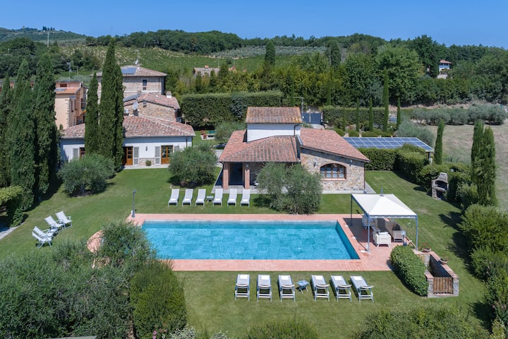 Villa Tontenano Capannole Chianti private pool 12