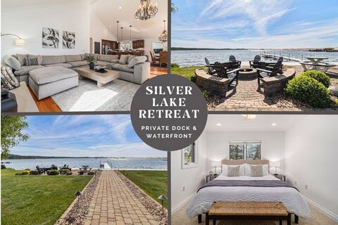 Upscale Lakefront Oasis: Dock, Dune Views, Firepit