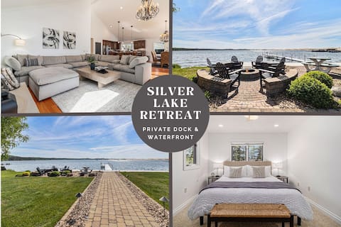 Upscale Lakefront Oasis: Dock, Dune Views, Firepit