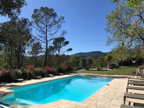 House and cottage with 11m pool in Seillans