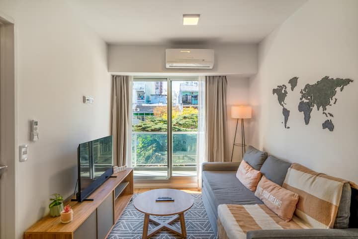 Sunny Spacious 1br Home - Rooftop Pool Laundry Gym - Buenos Aires