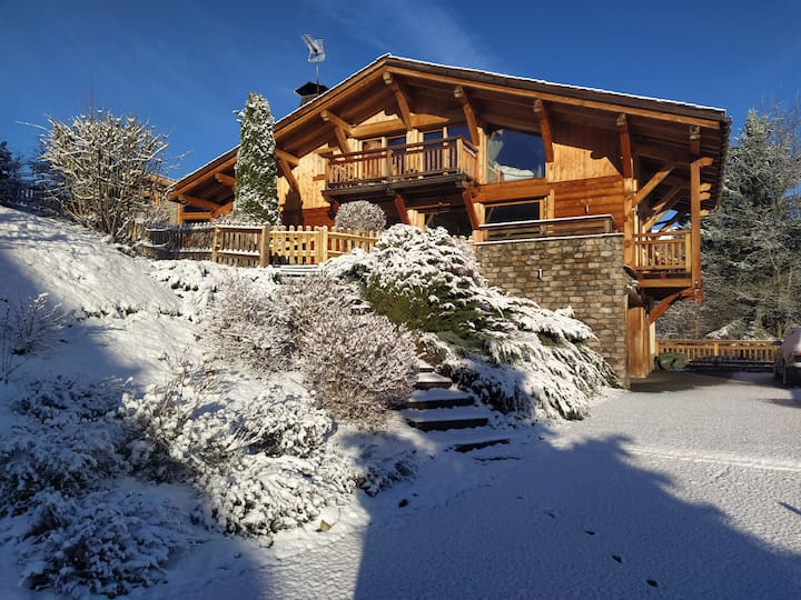 Magnifique Chalet De Charme Vue Mont Blanc 12 Pers - Combloux