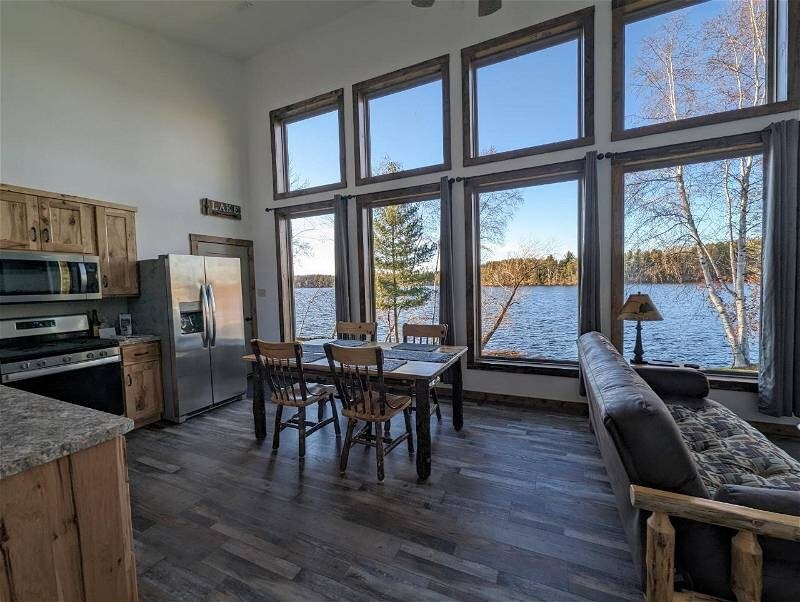Lakeside Cabin on 400acre Long Lake, Phillips WI Cabins for Rent in