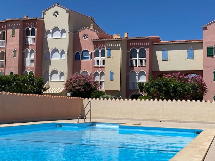 Charmant Studio Cosy à Barcarès, Piscine & Parking - Le Barcarès