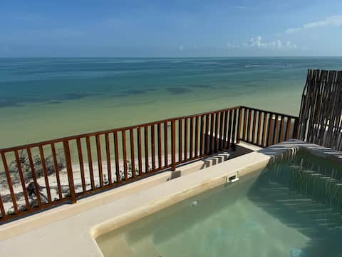 Seaside Penthouse with Private Pool & Sunset Views