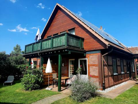Apartment balcony and garden on Usedom