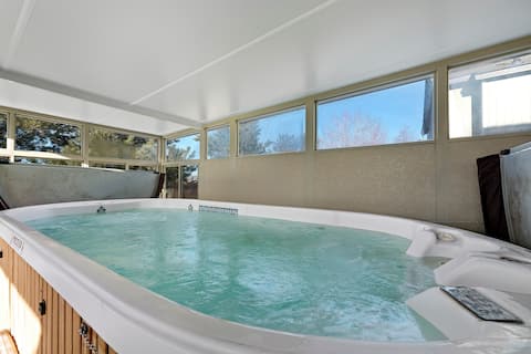 Sunroom Spa Ping Pong & Pool Table Patio Fireplace