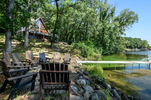 Lakefront A-Frame | Stunning Views | Private Dock