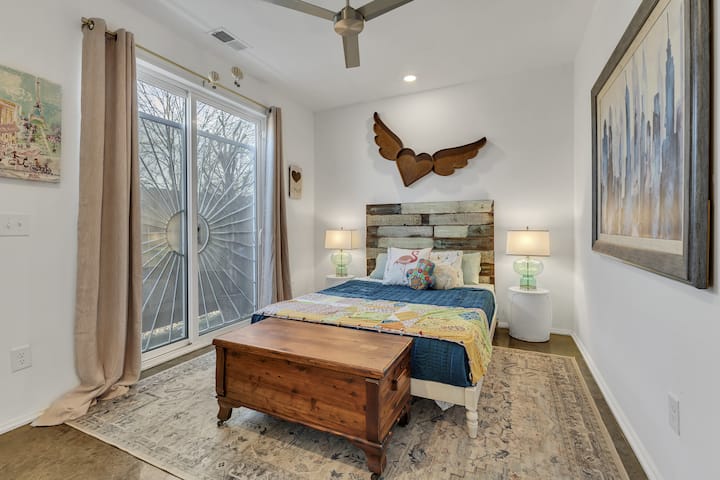 comfortable bed, soft lighting, and a space that feels like it’s made for rest.