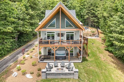 Mtn View Cabin Pvt Custom Heated Pool & Spa w/bsmt