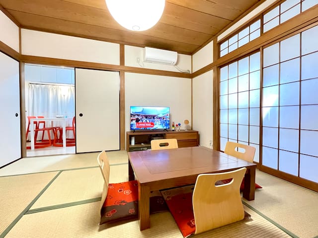 84sqm|家族のための広い和風の一軒家|キッズフレンドリー|駅からわずか徒歩2分
