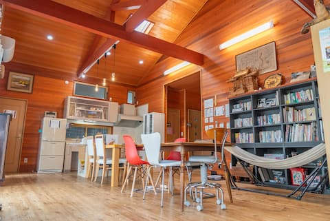 団体予約!ゆっくりくつろげる木の家です。【水戸本館貸切】