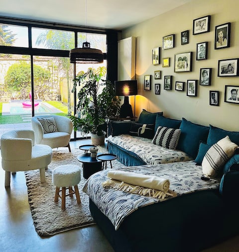 Top Airbnb: Very beautiful family home + pool/Bdx Center in Chartrons Grand Parc Jardin Public