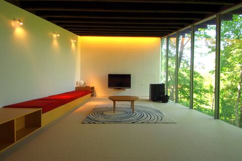 House next to the forest