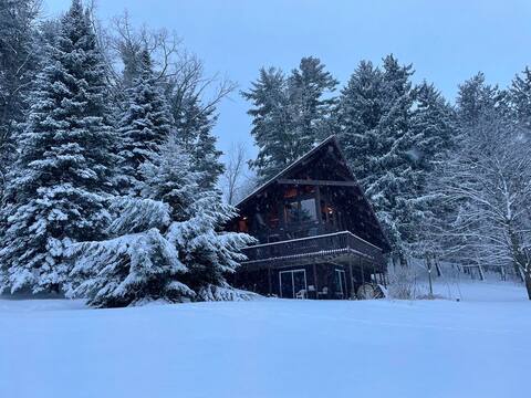 Lakeview Cabin> Unique Mid-Century Tucked in Bluff