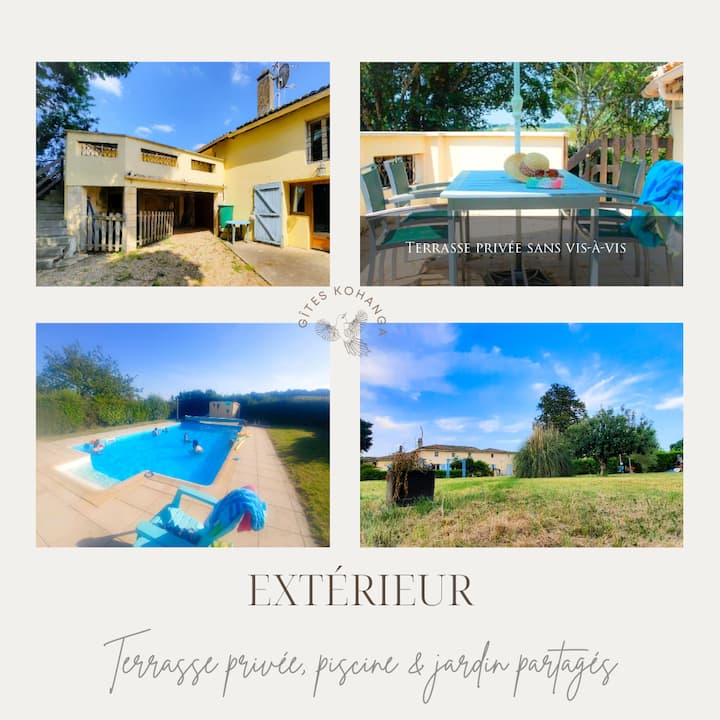 Gîte Familial 2 Chambres Avec Piscine Et Jardin - Château de Beaulon