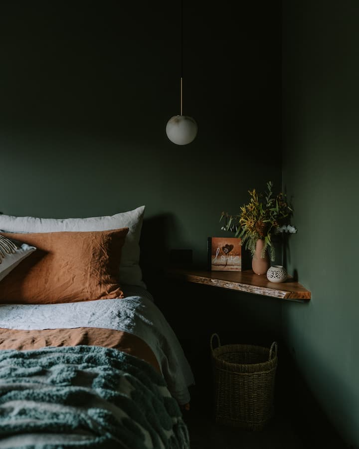 Wrap yourself in the gentle embrace of luxurious crushed flax linen sheets as you drift into a peaceful slumber atop a spacious king-sized bed. Choose from an array of pillows to discover the one that perfectly suits your preference.