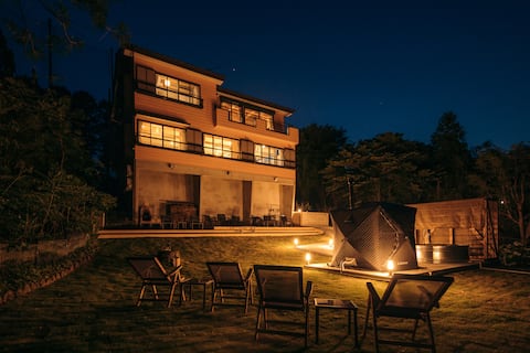 Adult Playground: Hot Spring, Sauna, Games & BBQ!