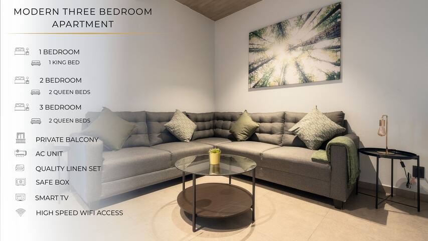 P102 Modern 3Bdrm 2bath private balcony & Rooftop gallery image 2