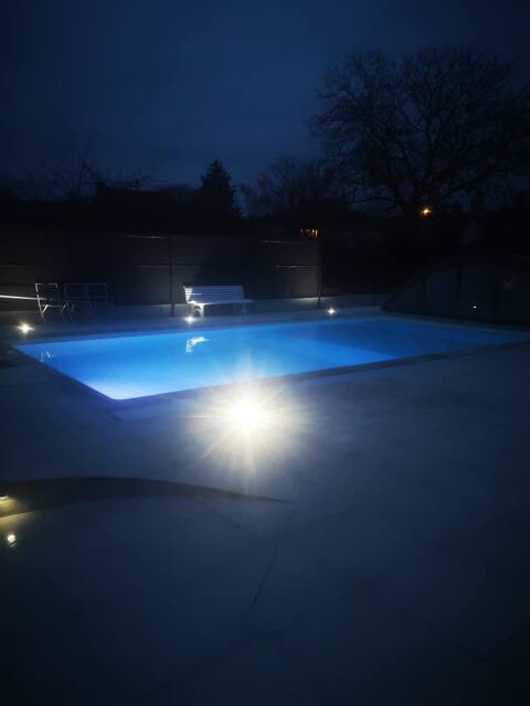 Private pool lodge of 14"Les Trois Clés"