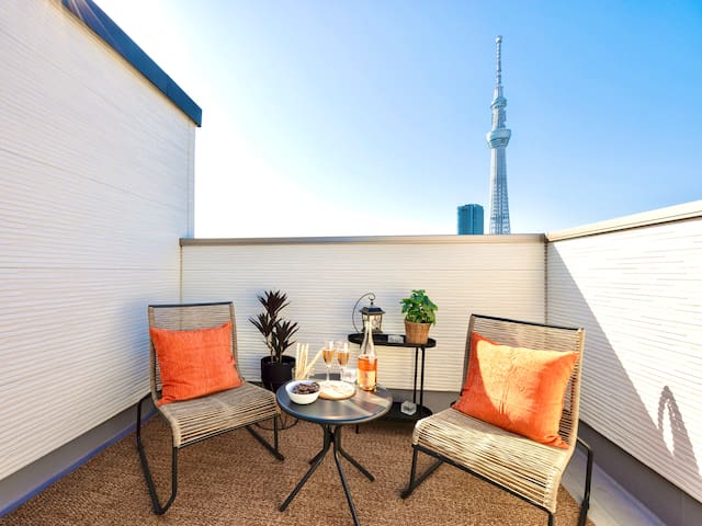 スカイツリー近くの新築戸建 | Max7名 | 3階建て | 3LDK | 浅草観光にも便利