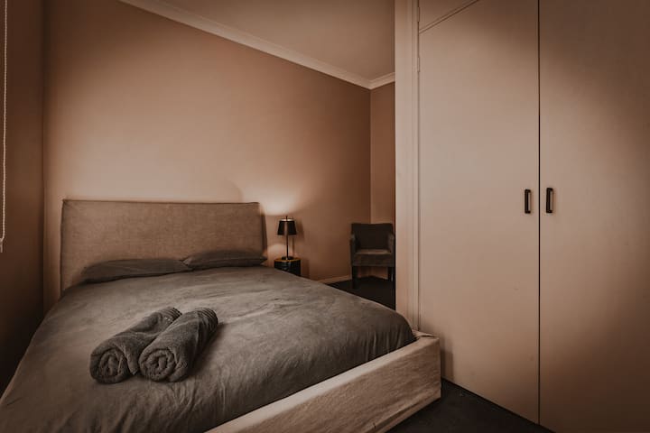 Queen Bed - AH Beard mattress. 