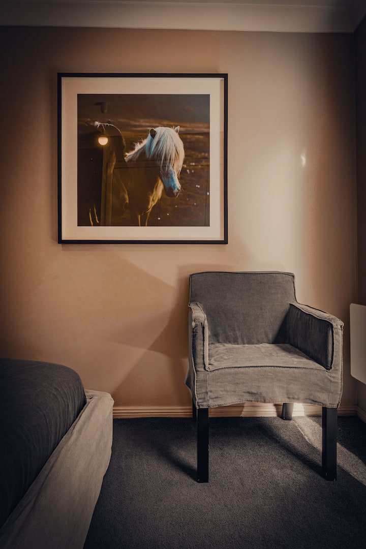 Queen Bed - AH Beard mattress. 