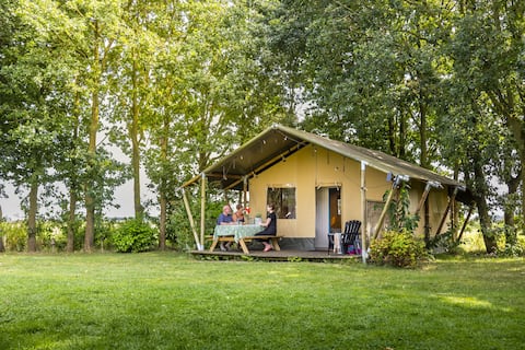 Glamping in Friesland, rural on a small campsite