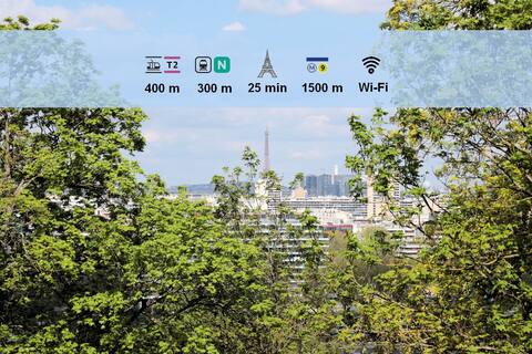 Large house-view of Paris-garden (near transport)