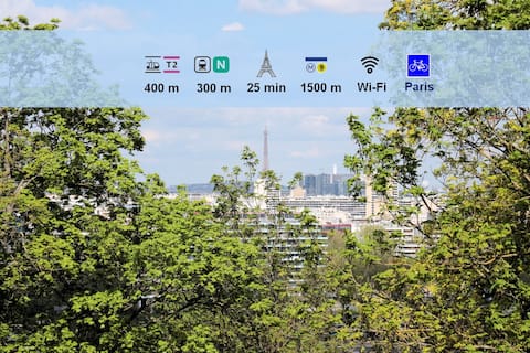 Large house - Paris view - garden - near transportation