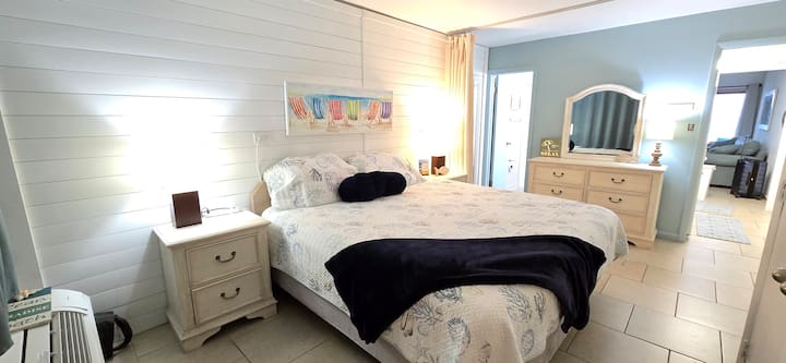 Beautiful bedroom with king size bed.