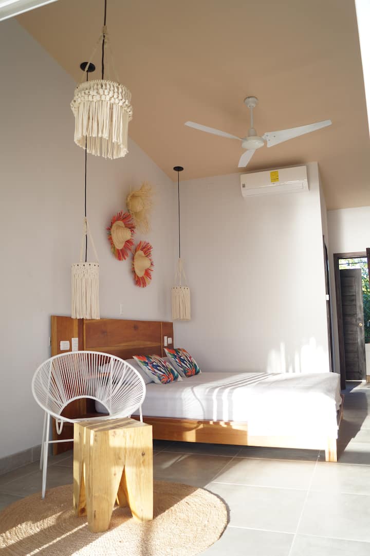 Private room at beachfront boutique hotel