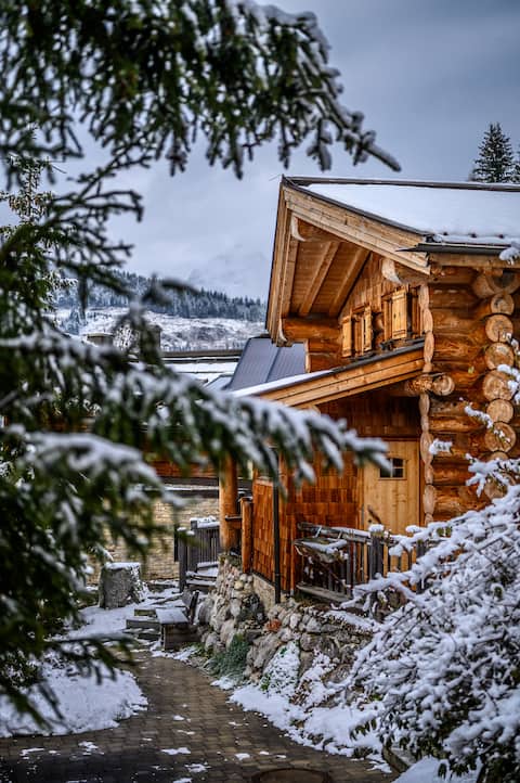 Loghome Chalet with Whirltub and Sauna