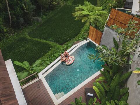 Spacious 2 BR Pool Villa with Forest View in Ubud